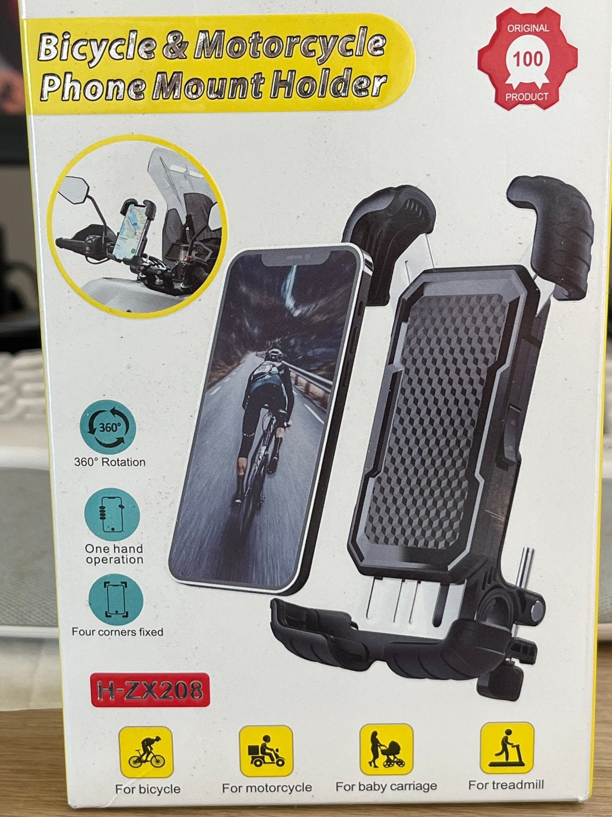 Telefoonhouder voor fiets, motor, kinderwagen, loopband, Ophalen of Verzenden, Zo goed als nieuw, Fiets