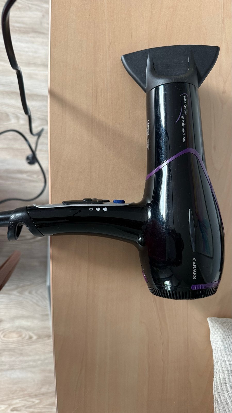 Carmen Salon Control High Performance 2200 Föhn, Ophalen of Verzenden, Gebruikt, Haarverzorging