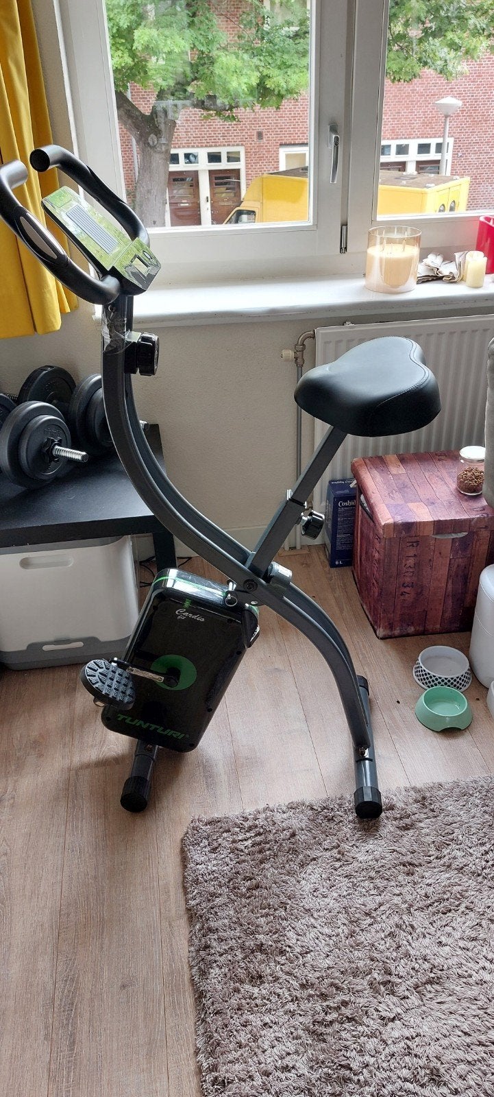 Tunturi Cardio Fit B20 Hometrainer - Compact en Opvouwbaar, Gebruikt, Ophalen of Verzenden, Metaal, Benen