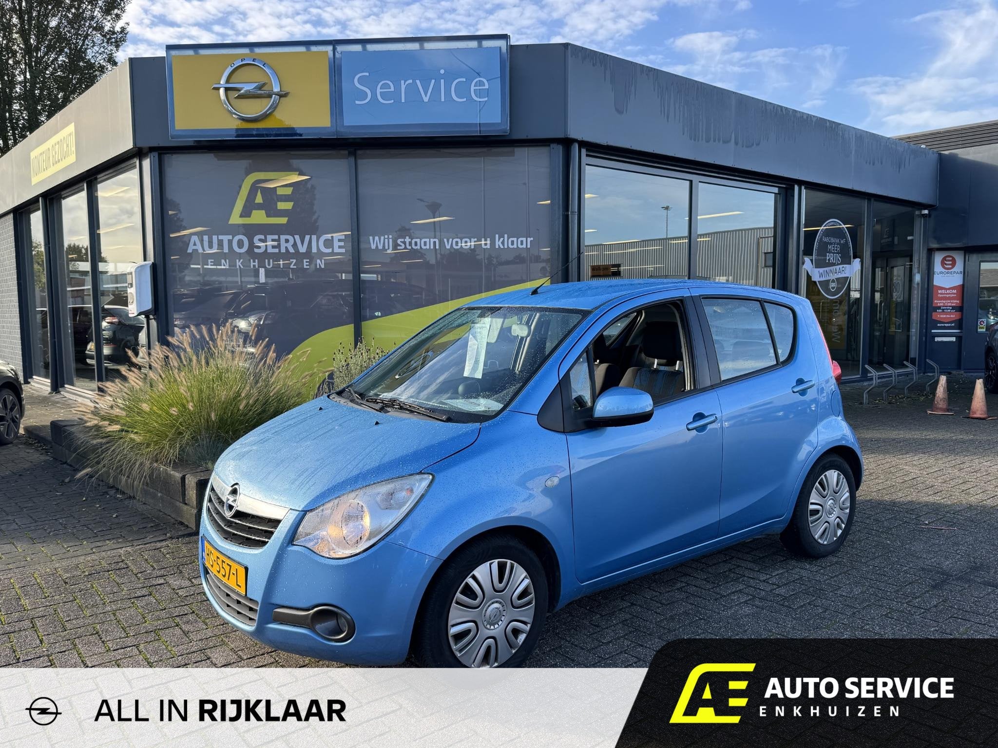 Opel Agila 1.2 Edition AUTOMAAT | 6 m garantie | Airco | LMV, Auto's, Stof, 4 cilinders, Blauw, Bedrijf