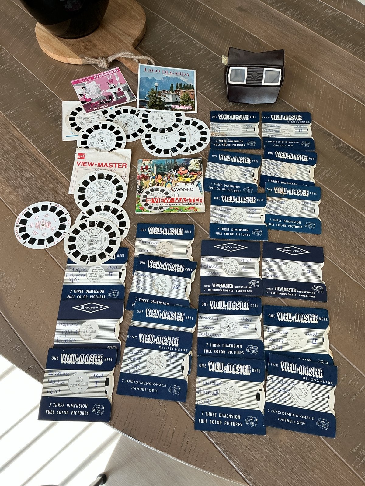 Vintage View-Master kijker bakkeliet  met 29schijven, Ophalen of Verzenden, Gebruikt