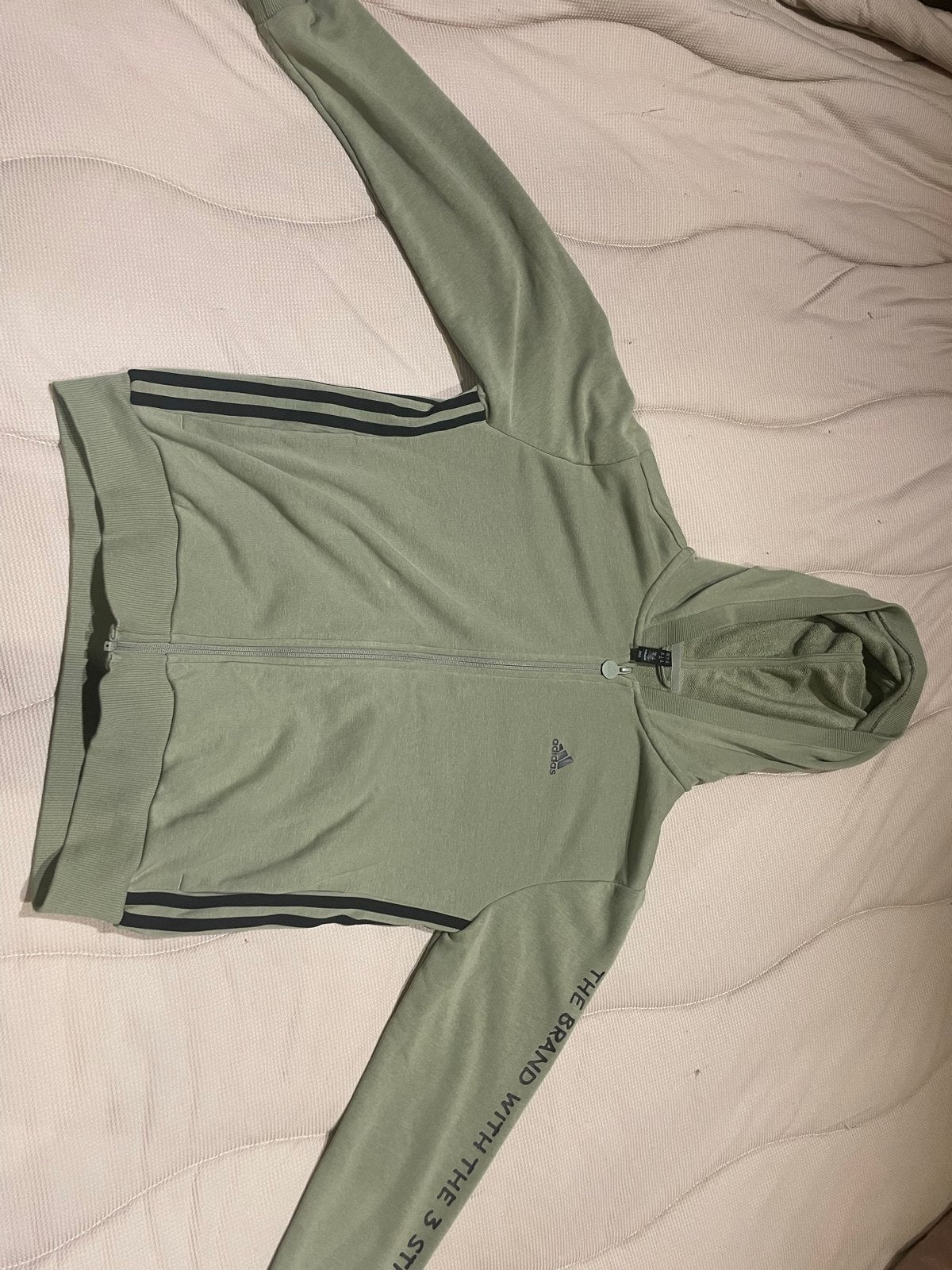 Adidas hoodie met rits - Zo goed als nieuw, Ophalen of Verzenden, Zo goed als nieuw, Maat 34 (XS) of kleiner, Groen