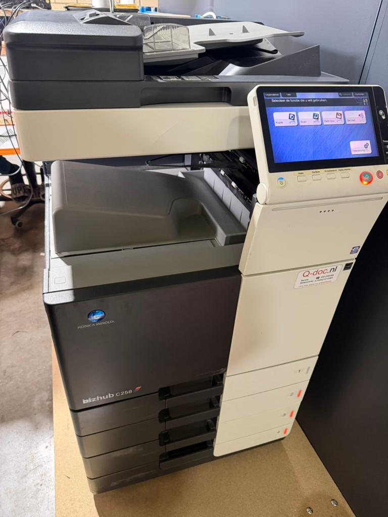 Nette Konica-Minolta Bizhub C258 multifunctional, Ophalen, All-in-one, Refurbished, Laserprinter