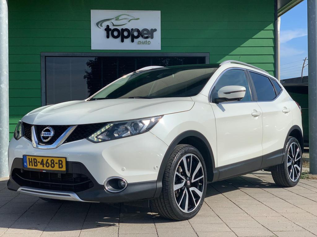 Nissan Qashqai 1.2 Tekna | Automaat | Camera | Navigatie |, Gebruikt, 4 cilinders, 116 pk, Wit