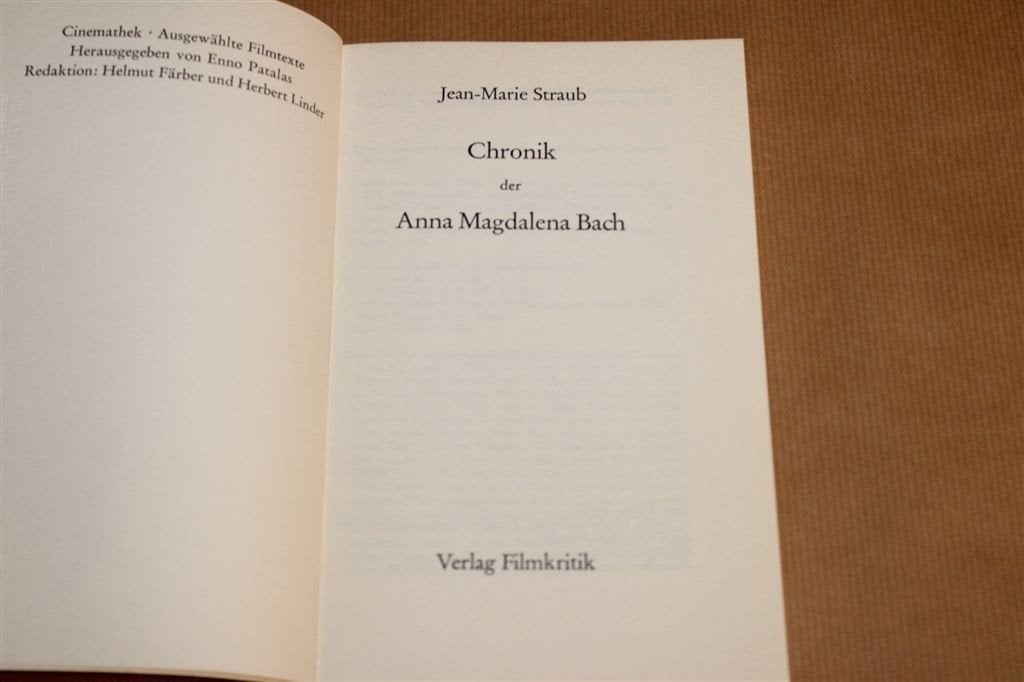 Chronik der Anna Magdalena Bach — Filmtekst & Muziek [DE], Boeken, Ophalen of Verzenden, Gelezen