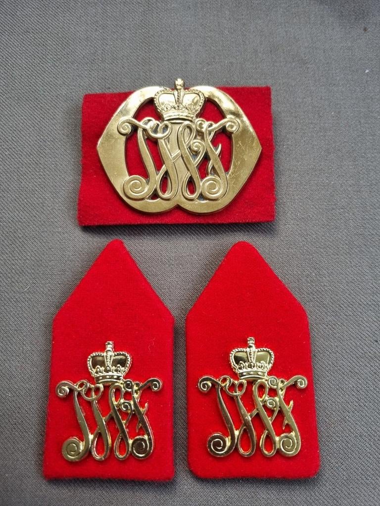 Setje 44 painfbat JWF (oogjes), Verzamelen, Ophalen of Verzenden, Landmacht, Nederland, Embleem of Badge