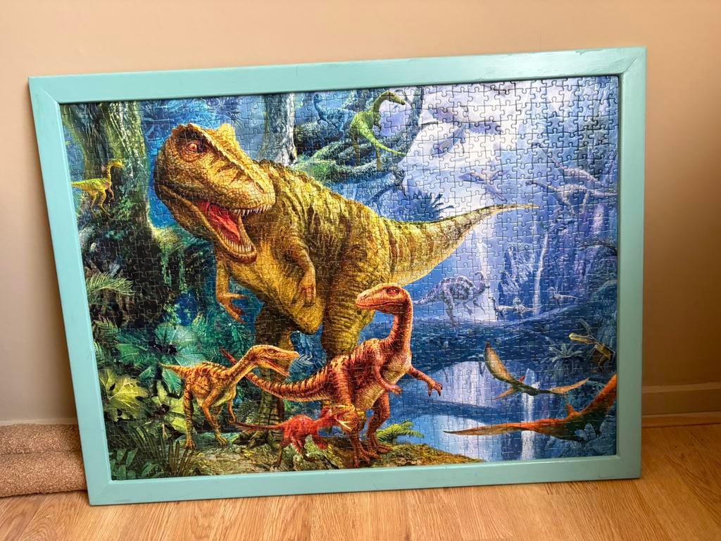 Dino puzzel schilderij, Ophalen of Verzenden, Zo goed als nieuw, Wanddecoratie