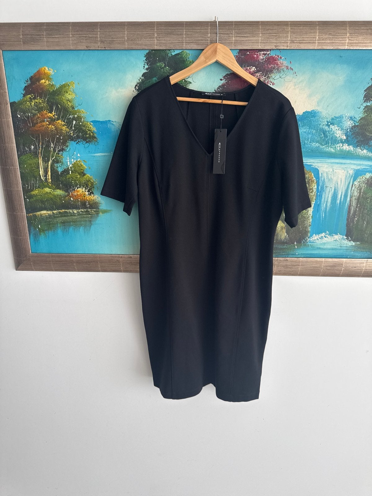 Zwarte Jurk Maat 46 Expresso, Kleding | Dames, Jurken, Zwart, Maat 46/48 (XL) of groter, Nieuw, Ophalen of Verzenden