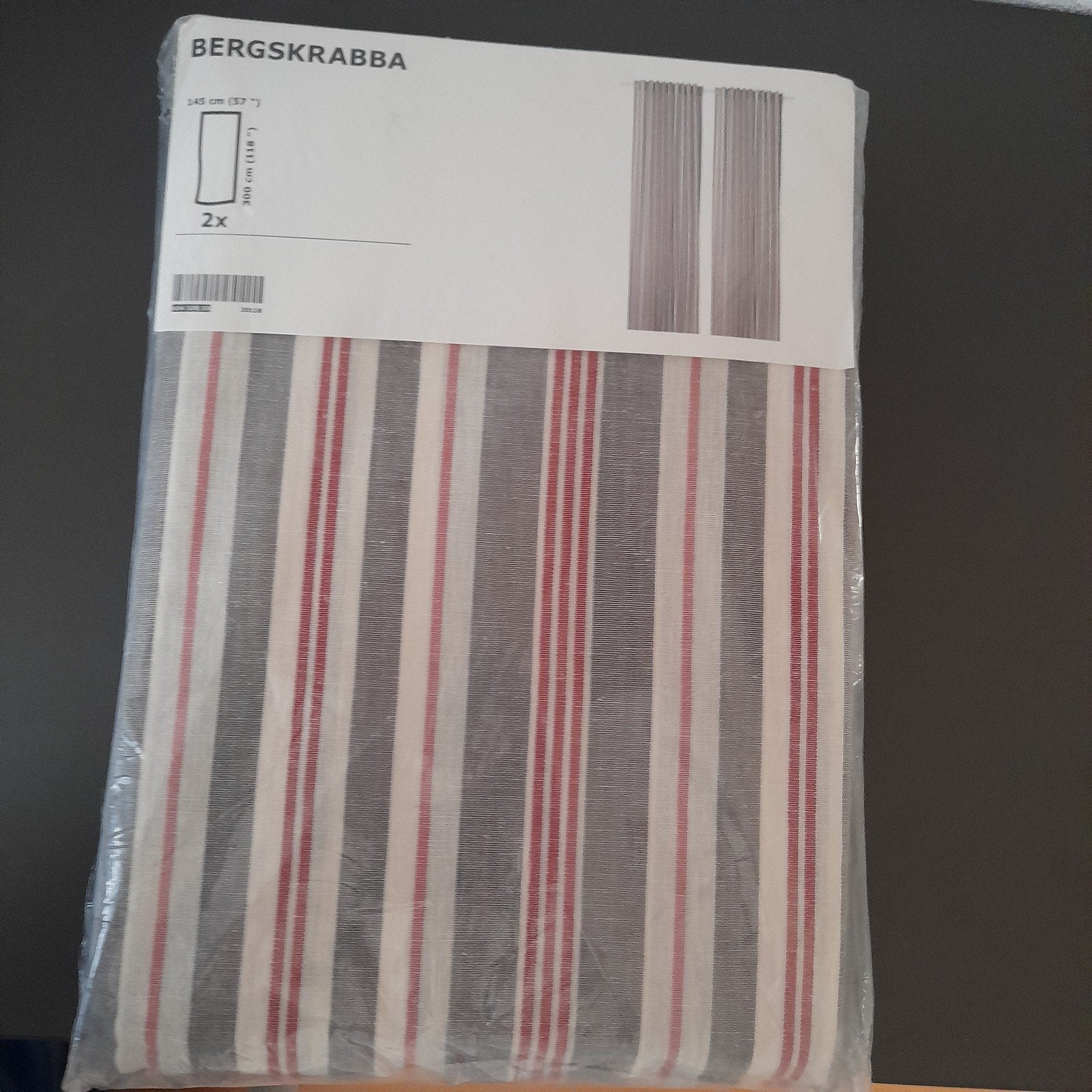 Ikea bergskrabba gordijnen NIEUW, 300 cm, Rood, Ophalen of Verzenden, Gordijn