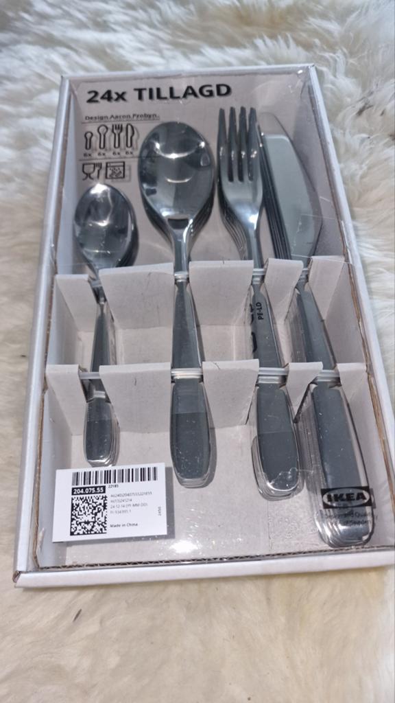 IKEA bestekset 24-delig nieuw ongeopend, Huis en Inrichting, Keuken | Bestek, Nieuw, Ophalen of Verzenden, Rvs of Chroom, Vaatwasserbestendig