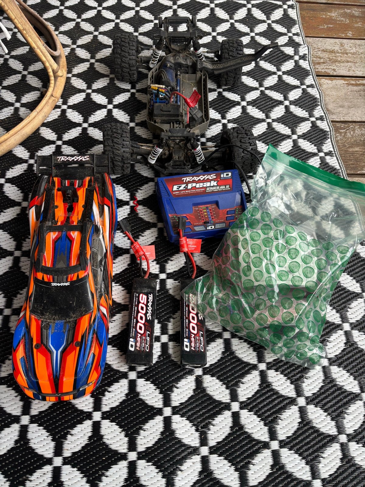 Traxxas Rustler VXL brushless met Accu's en Lader, Elektro, Gebruikt, Auto offroad, Ophalen of Verzenden