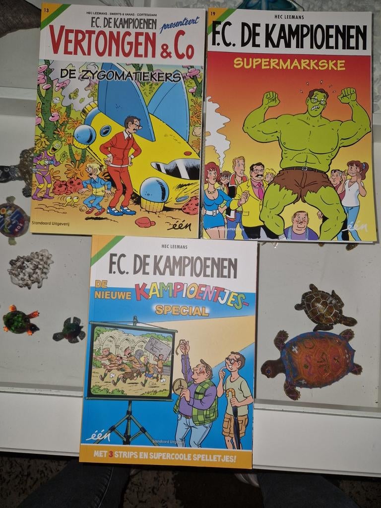FC De Kampioenen & Vertongen & Co stripboeken (3 stuks), Meerdere stripboeken, Ophalen of Verzenden, Gelezen, Hec Leemans