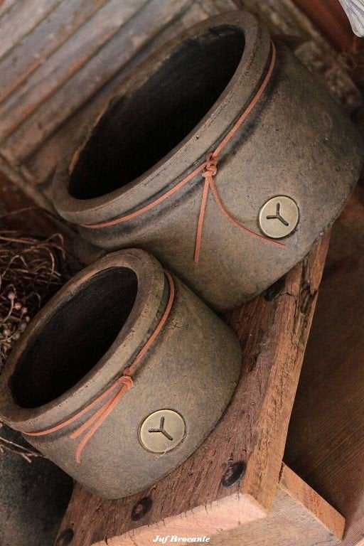 Planter With Rope Majestic Brown L en XL, bloempot Brynxz, Www.jufbrocante.nl, Www.jufbrocante.nl, Nieuw, Ophalen of Verzenden