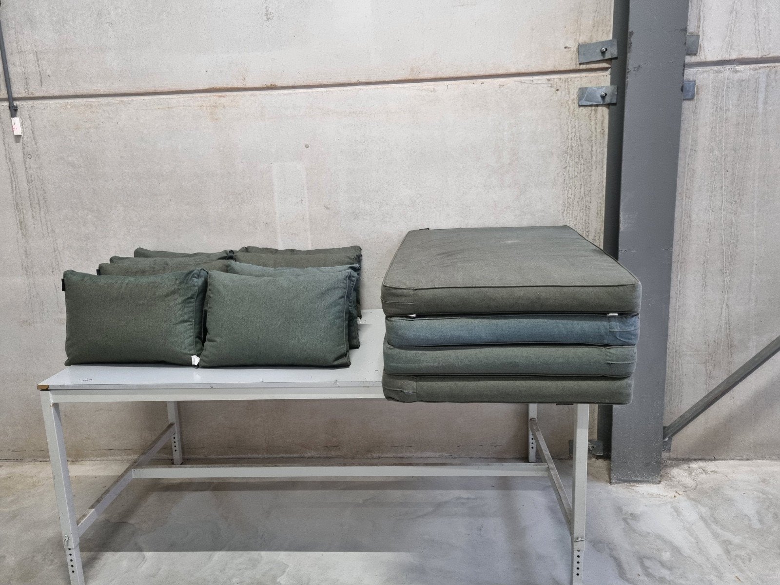 Loungekussens palletformaat 120x80 cm met rugkussens, Huis en Inrichting, Ophalen, Gebruikt