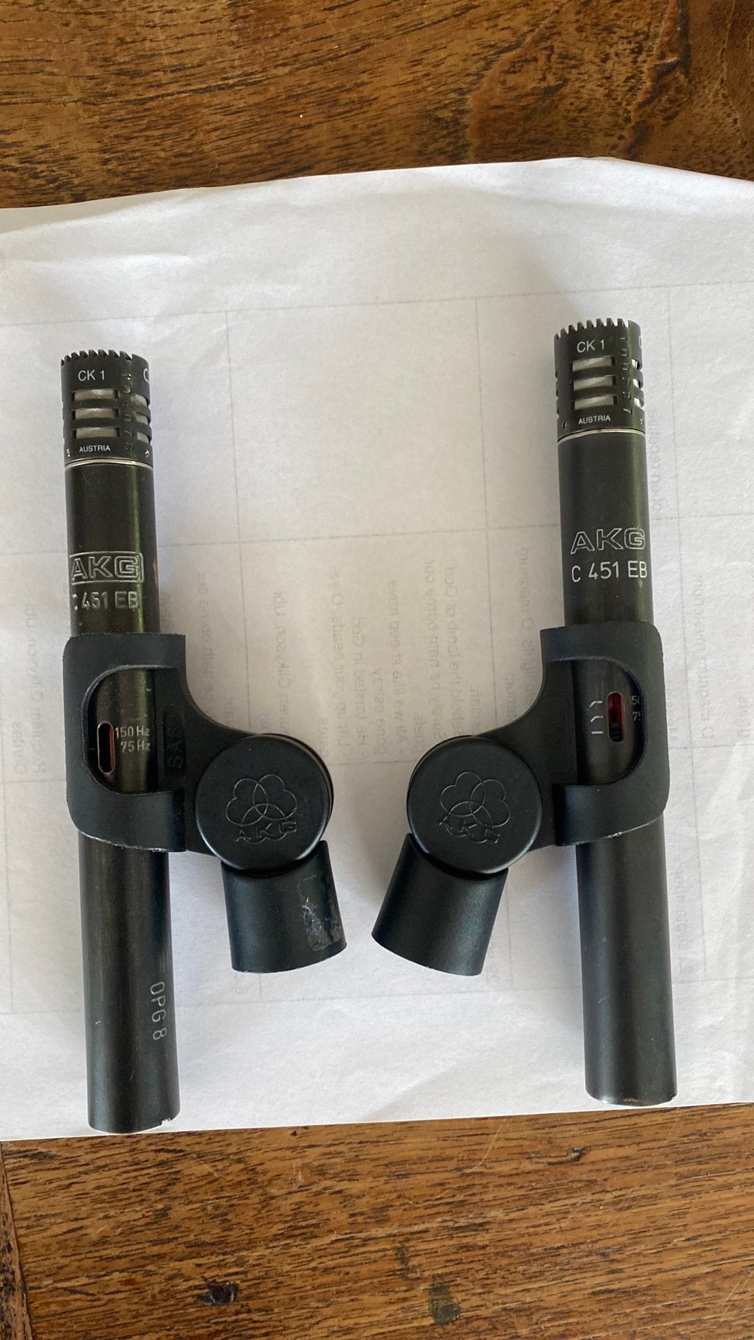 AKG C451 EB met CK1 kapsel matched pair, Muziek en Instrumenten, Ophalen of Verzenden, Gebruikt, Studiomicrofoon