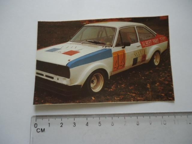 sticker oud Ford escort rally auto cross albert paris jeans, Verzamelen, Stickers, Zo goed als nieuw, Bedrijf of Vereniging, Verzenden