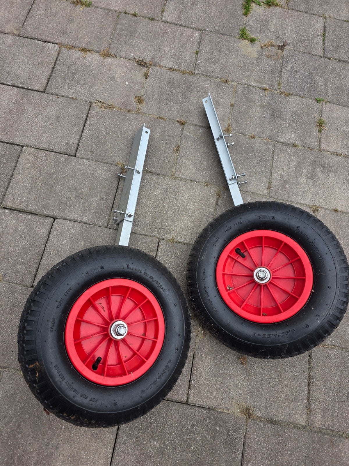 Spiegelwielen/transport wielen rubberboot nieuwstaat, Ophalen of Verzenden, Nieuw, Overige typen