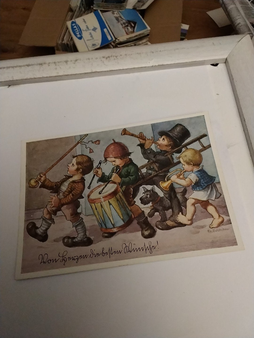 OPTOCHT VAN KINDEREN MET MUZIEKINSTRUMENTEN, Ophalen of Verzenden