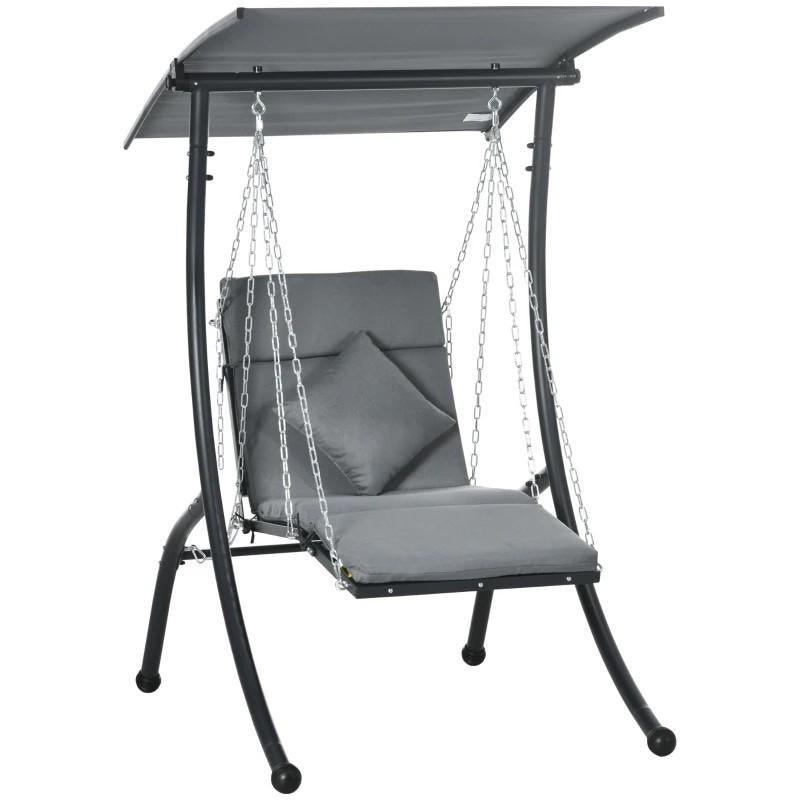 Comfortabele Schommelstoel met Zonnescherm, Tuin en Terras, Nieuw, Ophalen of Verzenden, Met standaard, Eenpersoons
