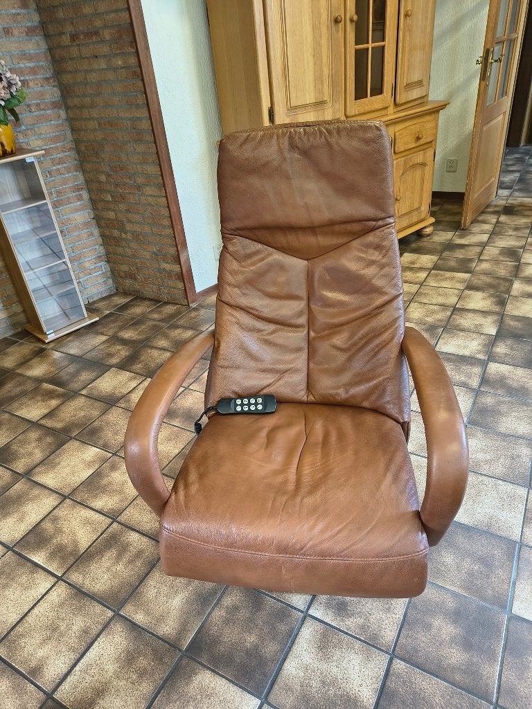 Relaxstoel elektrisch te koop, Huis en Inrichting, Ophalen, Gebruikt, Hout, 75 tot 100 cm