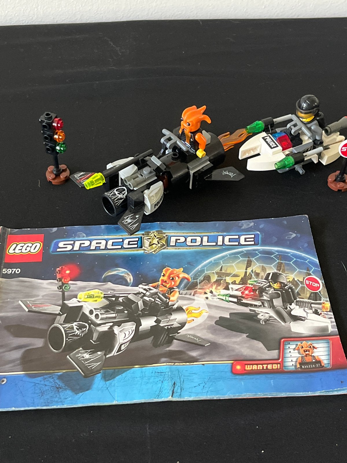 Lego Space Police 5970 Hyperspeed Pursuit met instructies, Gebruikt, Lego, Ophalen of Verzenden, Space