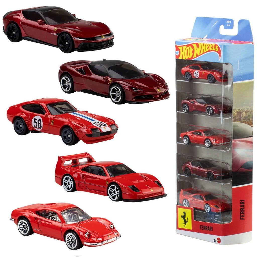 Hotwheels: 5-Pack: Ferrari, ., Nieuw, Ophalen of Verzenden, .