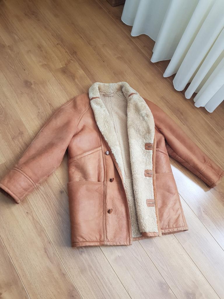 Hollies warme winterjas met leer, Bruin, Maat 48/50 (M), Ophalen of Verzenden, Zo goed als nieuw