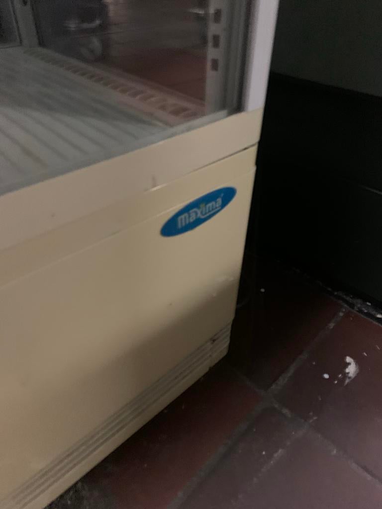 Maxima gebaks Koelkast met Glazen Deur - 110x42x38 cm, Witgoed en Apparatuur, Ophalen, Gebruikt