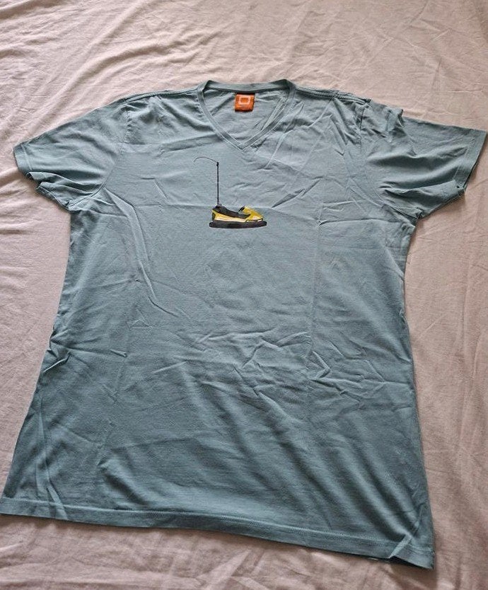 Okimono t-shirt Pull Up To My Bumper (XXL, v-neck) OOP, Kleding | Heren, Verzenden, Gedragen, Overige maten, Blauw