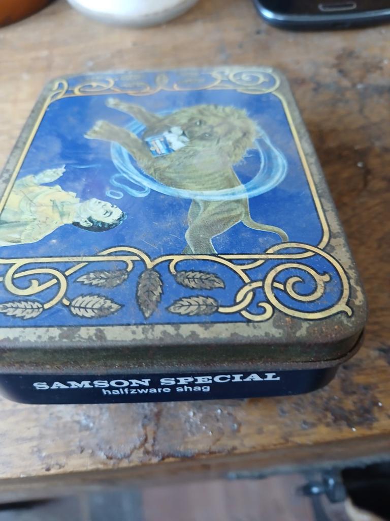 Vintage Samson Special Shag Tabaksblikje, Ophalen of Verzenden, Gebruikt, Overige, Overige merken