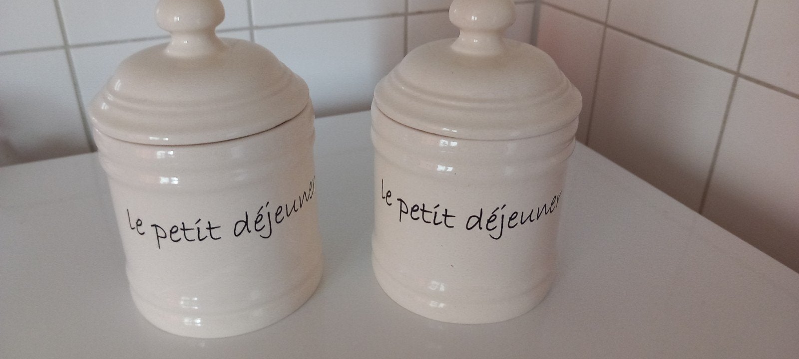 Rivièra Maison voorraadpotten en glazen, Ophalen, Zo goed als nieuw, Voorraadpot, Steen/keramiek