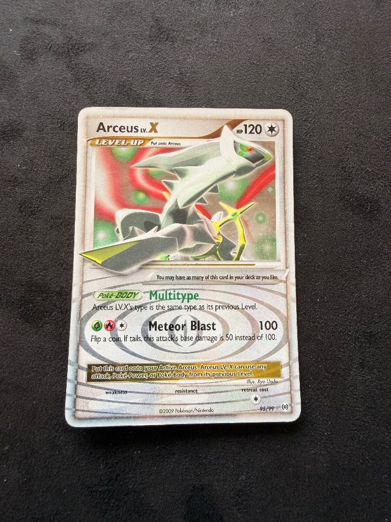 Pokemonkaart Arceus LV.X (AR 95) 2009, Ophalen of Verzenden, Gebruikt, Losse kaart, Foil