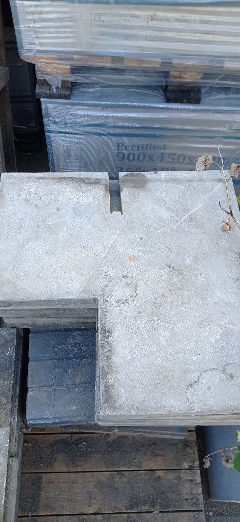 6 chinees hardsteen hoekvijverranden 7,50 per stuk, Tuin en Terras, Tegels en Klinkers, Ophalen, Gebruikt, Terrastegels, Natuursteen