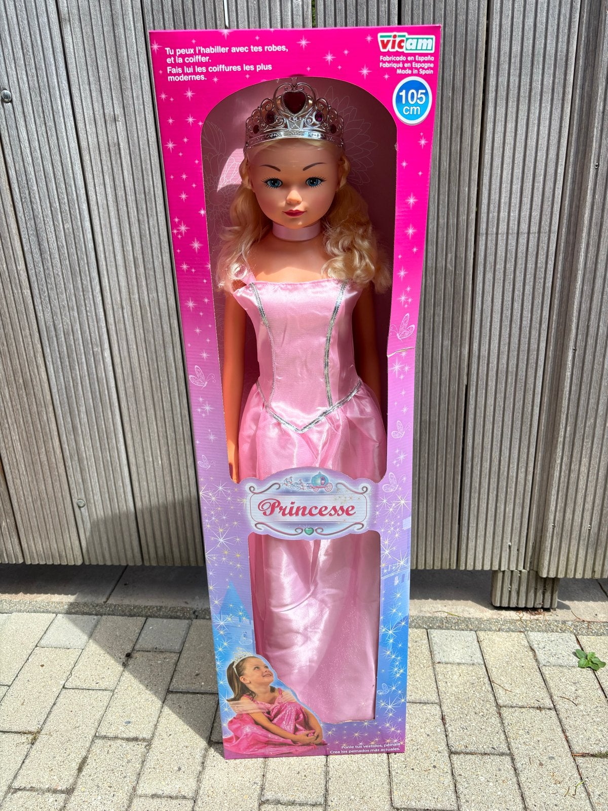 Nieuwe Grote Prinsessenpop 105 cm - Roze Jurk nog 3 dagen, Ophalen, Nieuw, Overige typen
