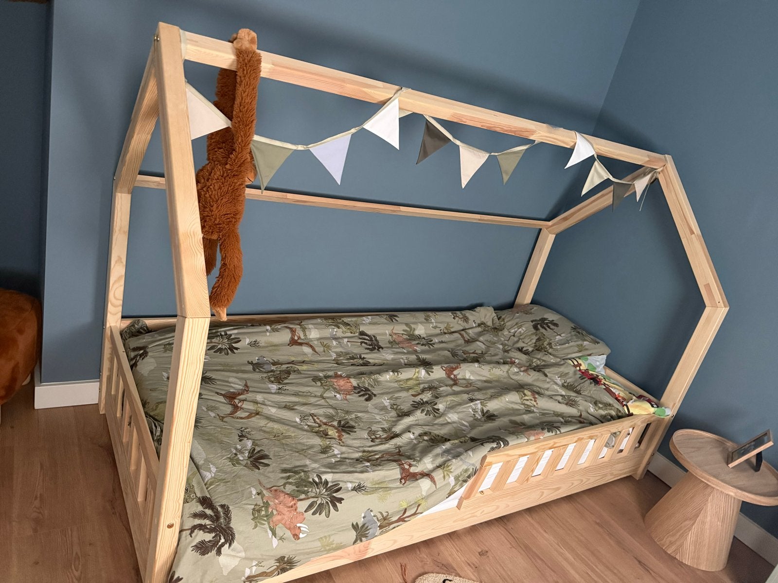 Bedhuisje van de gele flamingo 90x200 - Nieuwe staat, Ophalen, 85 tot 100 cm, Nieuw, Matras