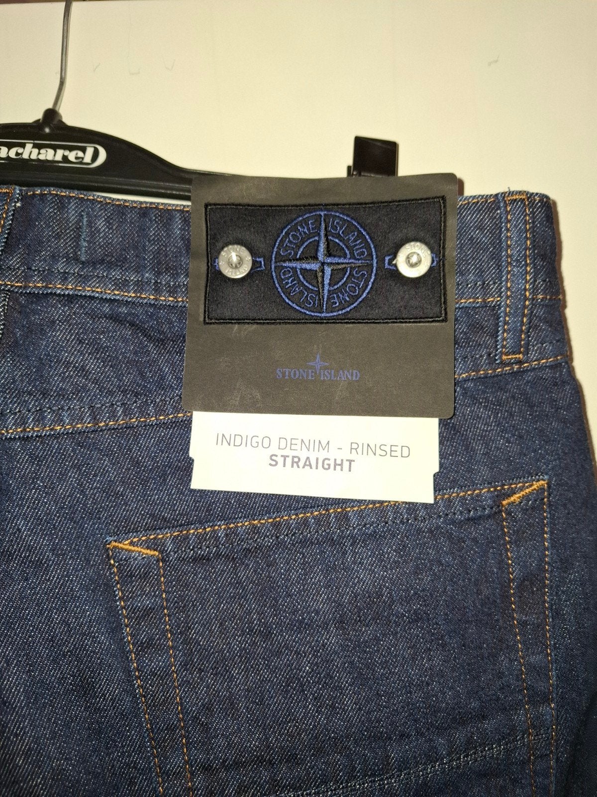 Stone Island Indigo Denim Rinsed Straight Jeans W32, Blauw, Nieuw, W32 (confectie 46) of kleiner, Ophalen of Verzenden