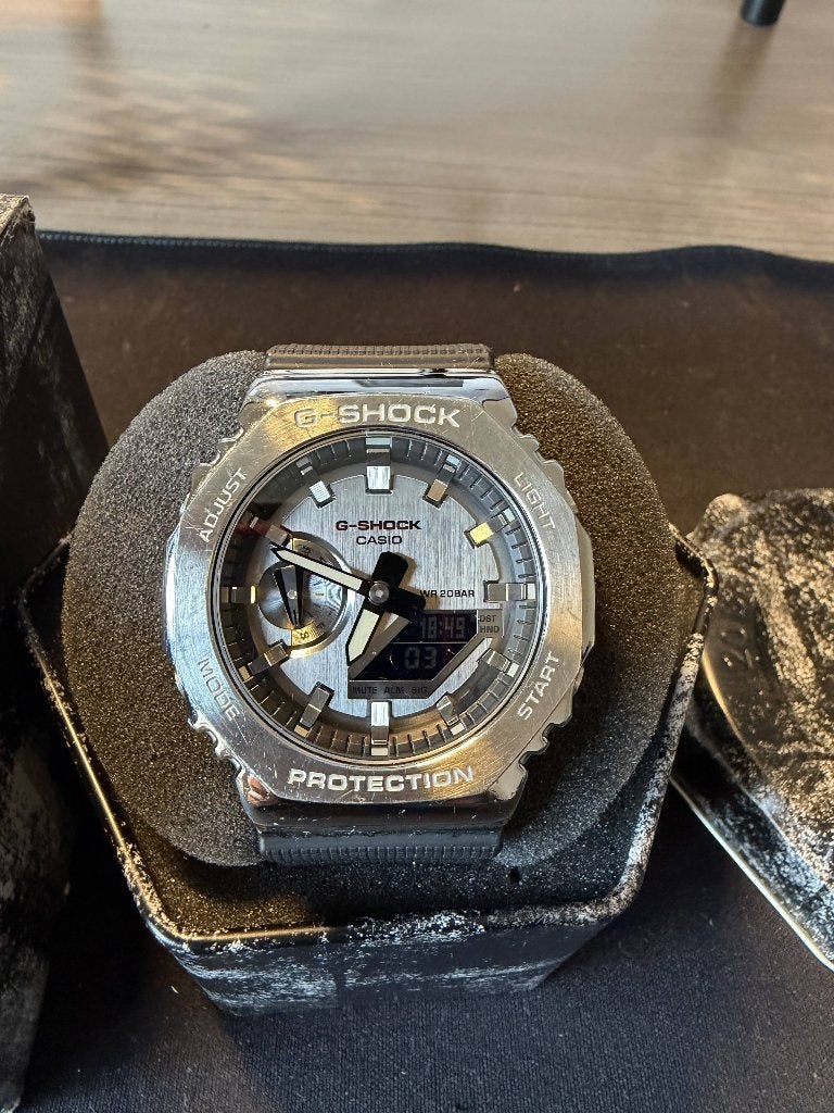 casio g shock gm-2100-1a, Sieraden, Tassen en Uiterlijk, Casio, Gebruikt, Staal, Polshorloge