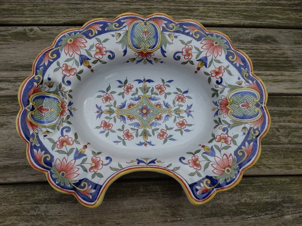 Antiek scheerbekken uit Frankrijk, meerkleurig, oud, Antiek en Kunst, Ophalen