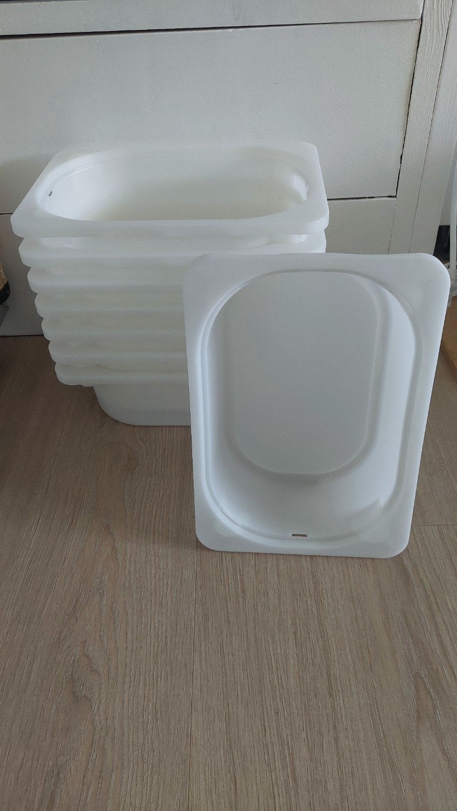 IKEA TROFAST opbergbakken wit 8x, Ophalen, Gebruikt, Wit, Kunststof