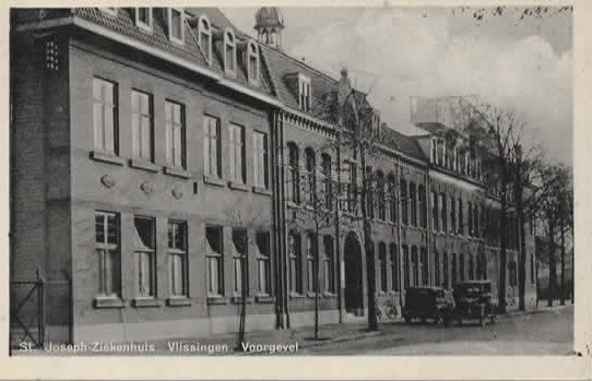 Vlissingen St Joseph Ziekenhuis voorgevel, Verzenden, 1920 tot 1940, Gelopen, Zeeland