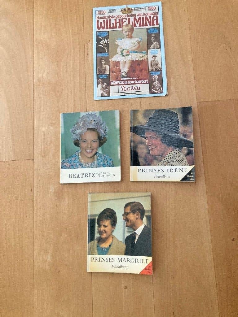 Gids 100e geb.dag kon.Wilhelmina + 3 boekjes prinsessen, Verzamelen, Koninklijk Huis en Royalty, Ophalen of Verzenden, Gebruikt