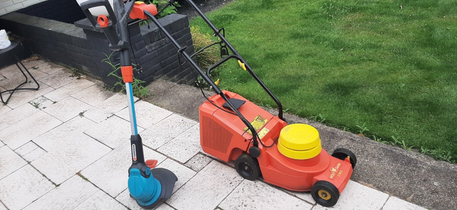 Wolf grasmaaier en Gardena grastrimmer, Ophalen, Gebruikt