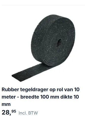 rubber tegeldrager  ..... voor dakterras (Twee rollen), Ophalen, Nieuw, Rubber, Overige typen