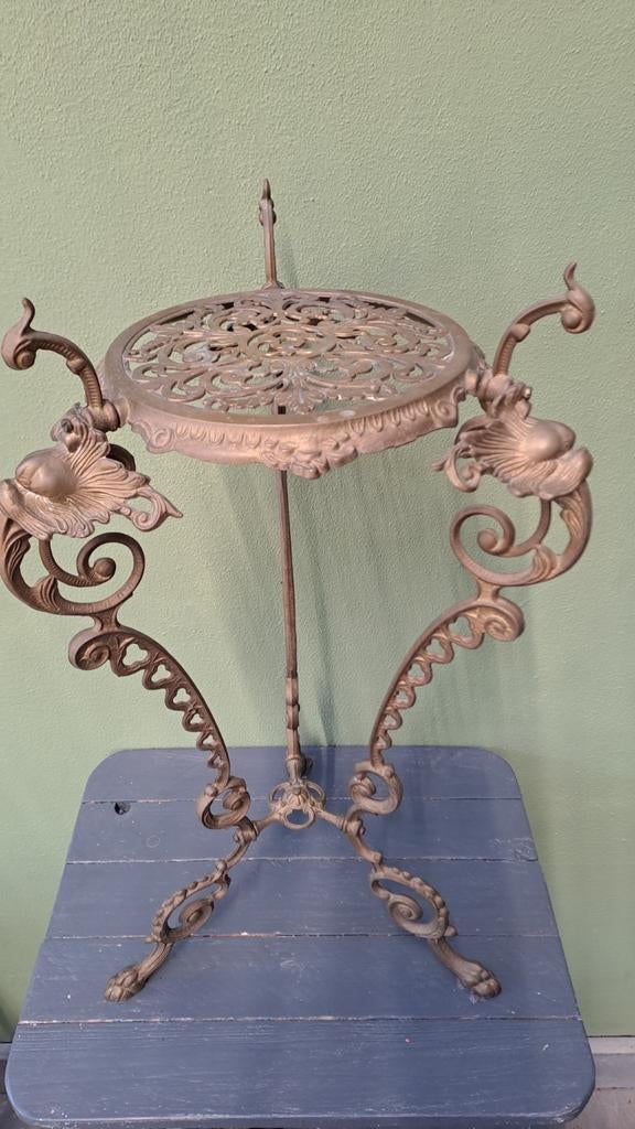 Vintage Plantentafeltje - Sierlijk Metaal, Ophalen of Verzenden