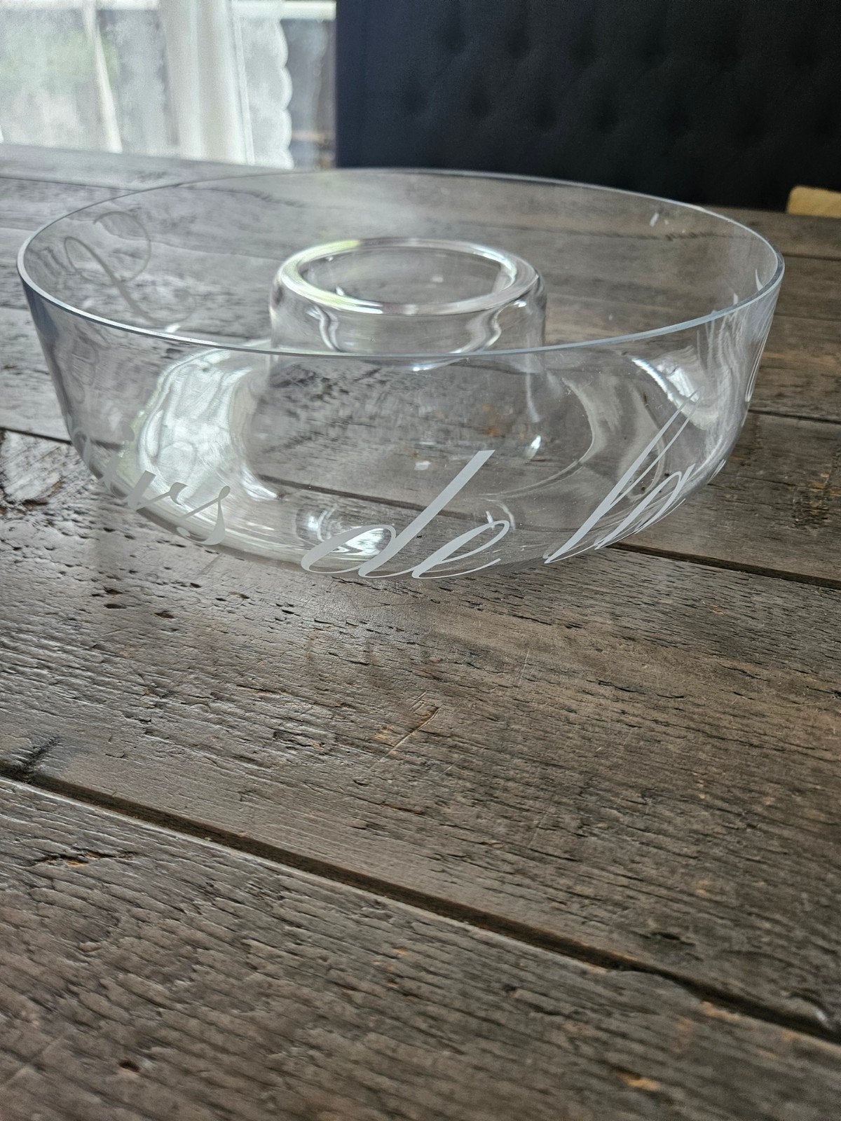 Bloemen schaal Riviera Maison, Ophalen of Verzenden, Zo goed als nieuw, Rond, Glas
