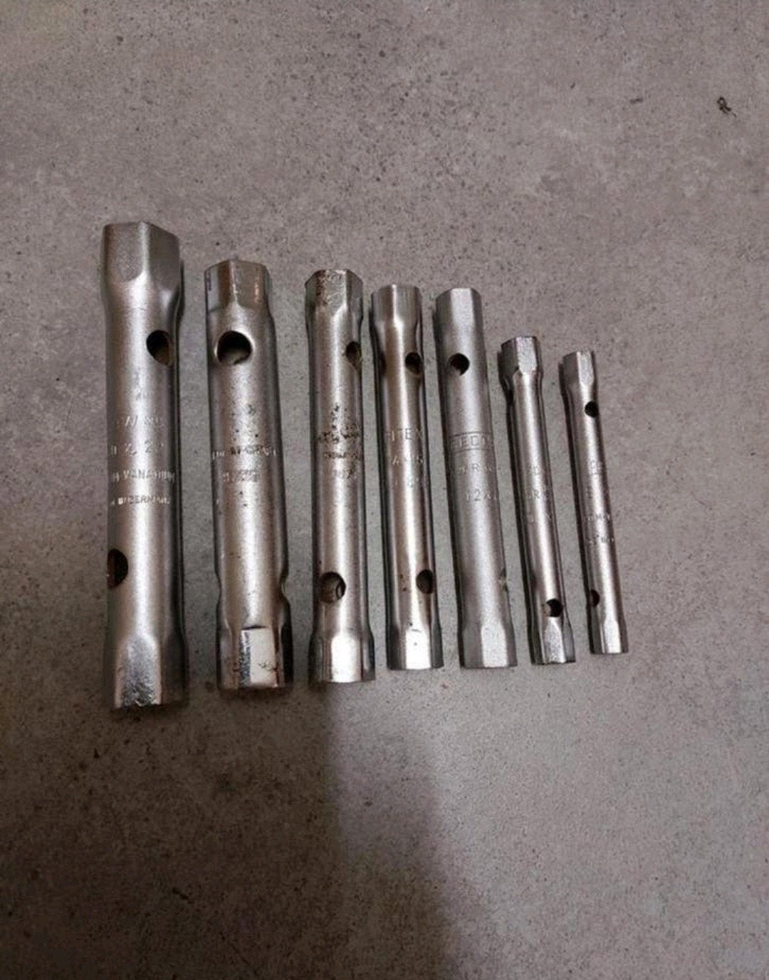 Gedore enz set pijpsleutels, 7x. In gebruikte staat., Ophalen of Verzenden, Gebruikt