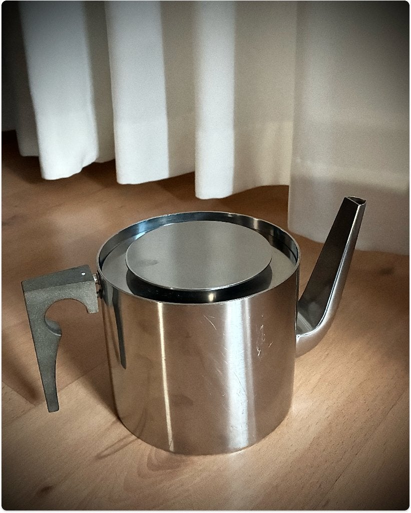 Vintage Stelton Cylinda Line theepot+Rechaud – Arne Jacobsen, Ophalen
