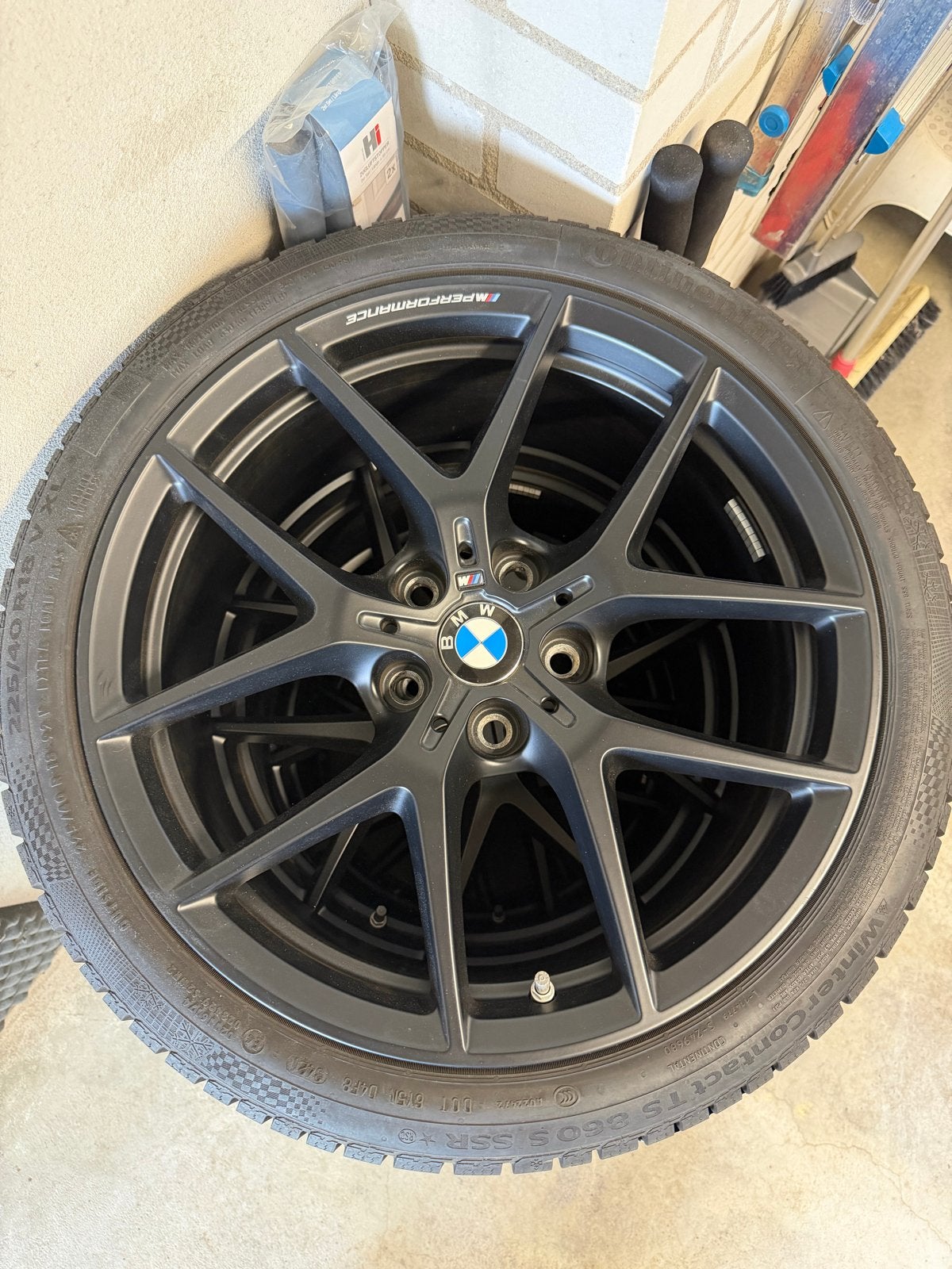 BMW 1 serie M Performance 18 inch + winterbanden, Ophalen, 18 inch, Gebruikt, Banden en Velgen