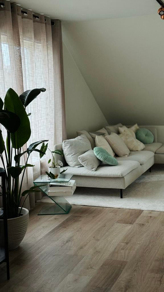 IKEA Hoekbank Gunnared beige met chaise longue, Huis en Inrichting, Banken | Bankstellen, Ophalen, Gebruikt, Vierpersoons of meer