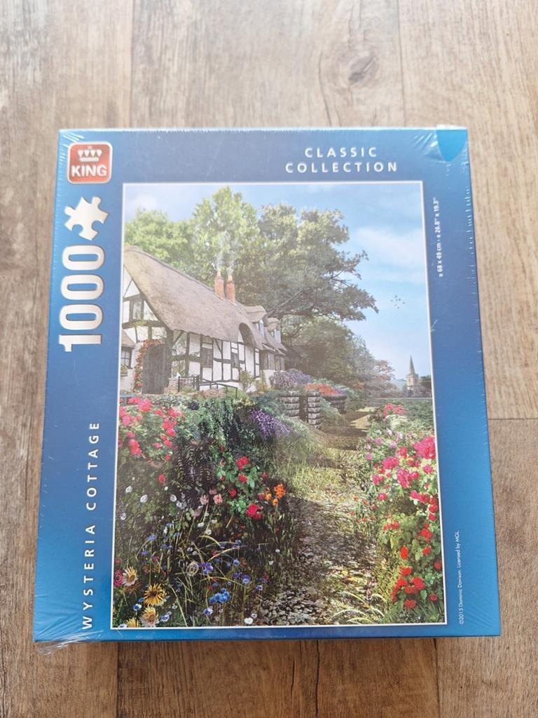Nieuw! King Classic, Wysteria Cottage, 1000 st puzzel, Ophalen of Verzenden, 500 t/m 1500 stukjes, Nieuw, Legpuzzel